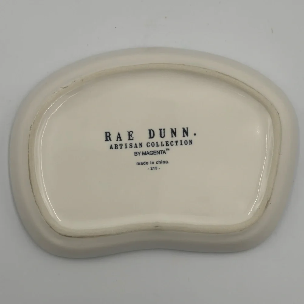 Rae Dunn “WASH” Soap Dish Holder White & Black